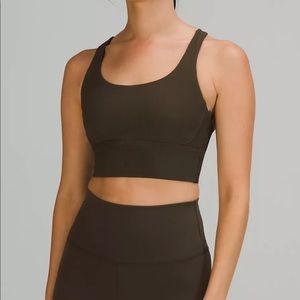 BLACK LULULEMON RIBBED SPORTS BRA